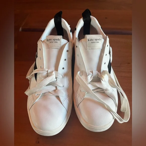 Kate Spade-K As In Kate Court Sneakers US 10B
EUR40.5 Black & White leather logo - Picture 3 of 15